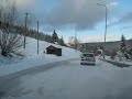 Drive on a sunny winter day from Oravska Lesna to Zakamenne. In part 2 you will see a truck of Linde Gases loaded with NOx that slipped off the icy road next to Zakamenne.