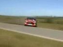 Rally car crashes