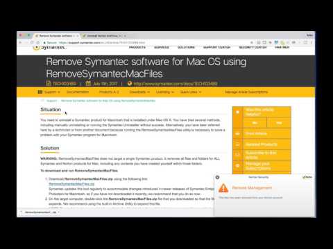 How to Uninstall Symantec Norton Internet Security on Mac