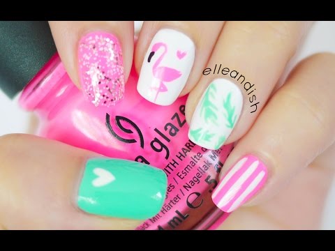 Flamingo Nails | BONUS DIY Nail Polish Sticker