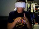 Evan Doing A Rubic Cube.... Blindfolded