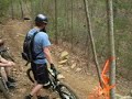 carters lake dh, dave goes down on the hardtail