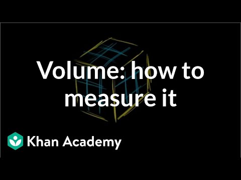 Volume: how to measure it