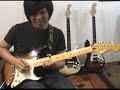 By Jack Thammarat Used Squier Classic Vibe 50's Guitar Korg PX4D Multi-Effect Xotic BB-Preamp and Palmer Speaker Simulator Sorry for the error on the middle of vdo because of the tape error while recording On Korg Pandora PX4D UK MDN Amp EQ Bass 5 Mid 3 Treble 2 2x12 BLK Cabinet Presence 0 And Echo 330 ms