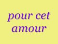 chanson d\'amour