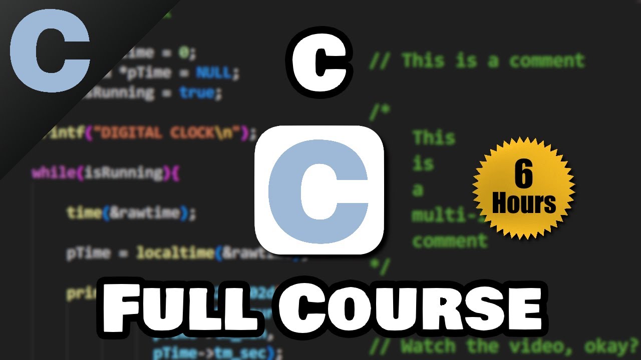 C Programming Full Course for free ⚙️ (2025)