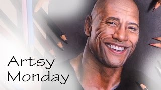 Artsy Monday; Dwayne Johnson Speed Drawing/Timelapse