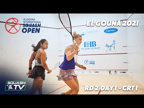 Live Squash: El Gouna 2021 - Rd 2 - Court 1 (Day 1)