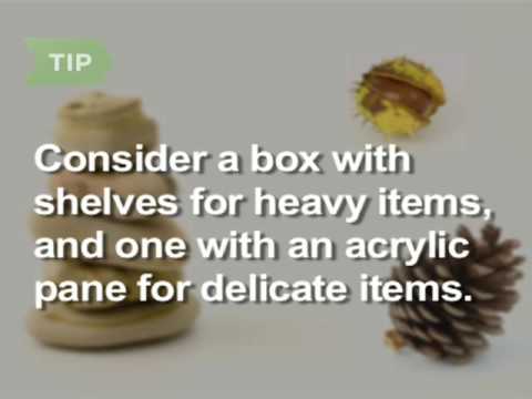 how to fasten items in a shadow box