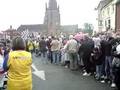 Hereford United Open Bus Tour parade - town hall steps 1