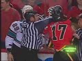 Sarich Hits Marleau - Sharks at Flames - Apr 13 08