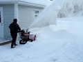 Honda snowblower doing its job after a snow storm Feb 7 2011