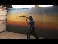 Short clip of bullwhip techniques. This was filmed in a small garage, which was very limiting, but made the whip manipulations more of a challenge. Always wear eye protection!