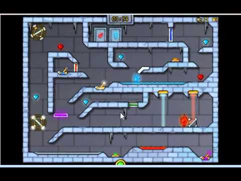 Miniclip Ice Temple [FireBoy & WaterGirl] Level 15 Guide 