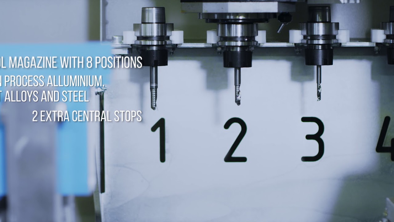 כרסומת חדשנית 4 צירים לפרופילי אלומיניום עד אורך 7 מטר תוצרת חברת פרטיצ'י איטליה דגם P107