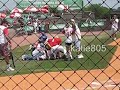 Carrie Underwood gets hit at Softball Game