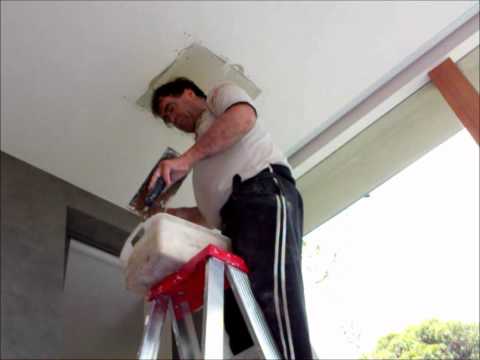 how to repair hole in ceiling