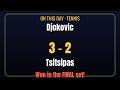 Djokovic 3 - 2 Tsitsipas still hits different 🎾🔥 #shorts