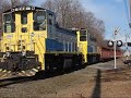 Long Island Railroad Mp-15 AC # 158158 cut away and run around seven car train at Stony Brook NY. Proceed westbound after train # 6650 and shove the gondolas loaded with wooden ties into the siding at St. James NY. Close up the switch and head back west, engines only. I just happened to be in the living room in my house when I heard what souned like an MP-15 heading up the grade out of Smithtown. I looked at my watch an figured they would have to stop at Ston Brook for a train meet ...