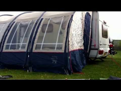 how to attach awning to caravan