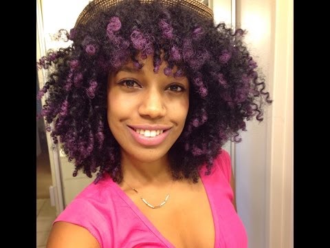 how to dye hair purple no bleach