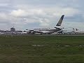 Singapore A380 leaves Heathrow Singapore A380 leaves Heathrow
