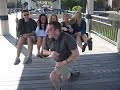 on a collegiate challenge trip in charleston, sc, this uva student tried to jump on a moving swing. needless to say he didn't make it.
