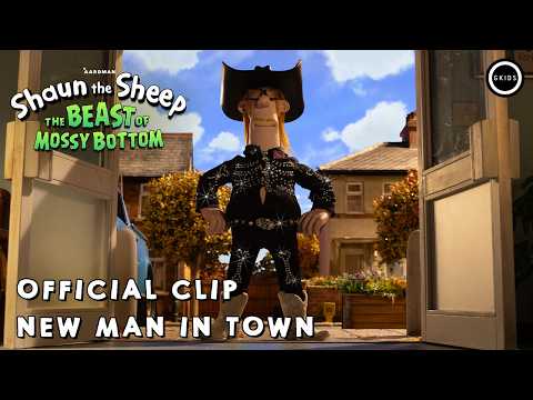 Official Clip - New Man in Town - Shaun the Sheep: The Beast of Mossy Bottom movie YouTube thumbnail
