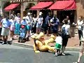 Pluto chases a kid