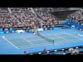 Andy Murray vs. Michael Llodra - Murray taking the 1st Set Australian Open Tennis 2012