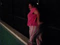 Drunk dances then falls in pool