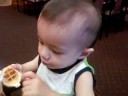 Bradley eating ice scream again.