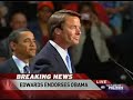  msnbc tv news clinton obama john edwards endorses cmdrgmh politics election democrat