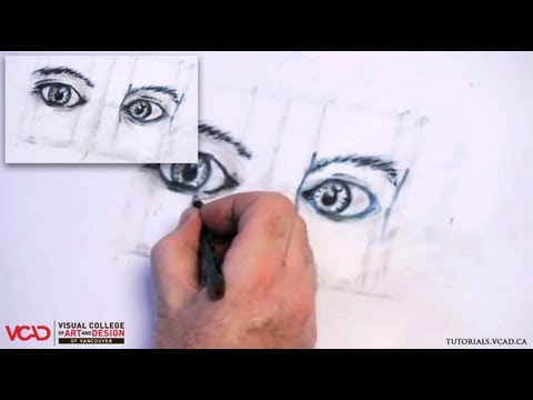 how to draw two eyes