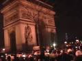 videos de Paris New Year 2009 Arc de triomphe Place Charles de Gaulle Place de l'Etoile No Fireworks
