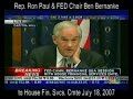 Ron Paul & Ben Bernanke: testimony to U.S. House