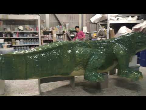 Изготовление объемной фигуры из стеклопластика Крокодил