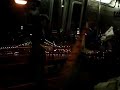 New York, Manhattan Bridge, Q train at night New York, Manhattan Bridge, Q train at night