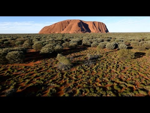 Never before seen bird's-eye view of Uluru