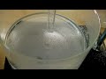 The second installment of my series on methods to purify OTC (over the counter, ie easily bought at local stores) reagents. Recrystallization is a technique used to purify solid reagents. The idea is very simple: just dissolve your chemical in a solvent (usually water), and let the solution evaporate slowly over a long period of time. The compound with the highest concentration in solution (or least solubility, whatever the case may be) will crystallize out first, leaving the impurities concentrated in the liquid. The solution is left to evaporate most of the way, then the remaining liquid is poured off and discarded I didn't show it in the video, but be sure to rinse your crystalline product with ice cold solvent to rinse off any remaining liquid. This ensures removal of any adhering liquid containing impurities, and the cold solvent won't dissolve any of your product crystals. This process can be repeated as many times as you want, redissolving your solid product and crystallizing again. Each time this results in a purer and purer product.
