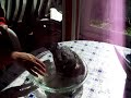 my  mom helps  kaka' to  wash