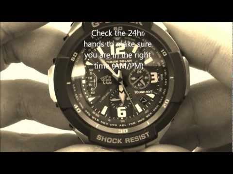 how to change time on g shock