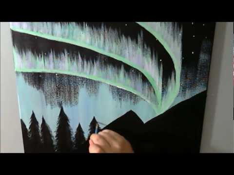 how to draw northern lights