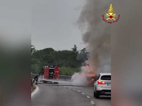 L'intervento dei vigili del fuoco