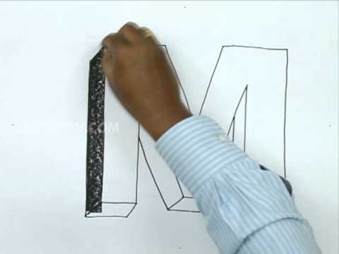 how to draw a 3d m