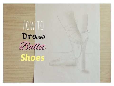 how to draw pointe shoes