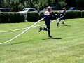 Jugendfeuerwehr Löschangriff Nass beim Abschnittsausscheid in Priesitz