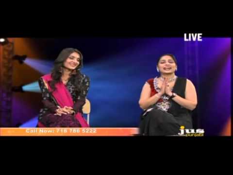 Punjabi Actress DEEP BRAR live on Khidi Dupeher on JUS PUNJABI TV  Part 4
