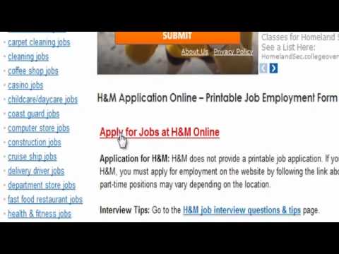 how to apply h&m application online