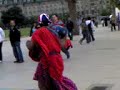 southbank, london eye, street ball ballancing, african in lo